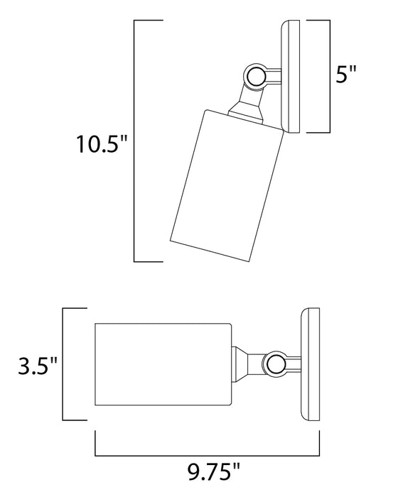 Maxim Spots 1-Light Can Wall/Flush Mount Model: 92010BK