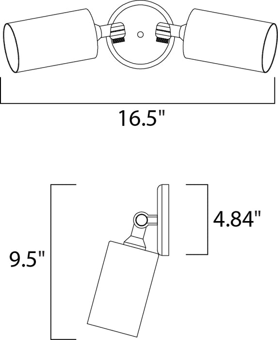 Maxim Spots 2-Light Can Wall/Flush Mount Model: 92011WT