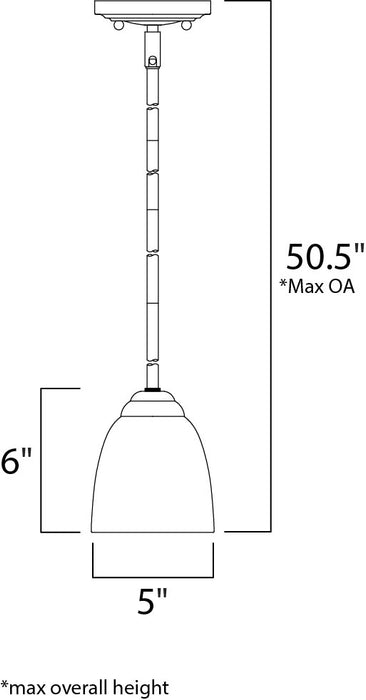 Maxim Stefan 1-Light Mini Pendant Model: 92061FTOI