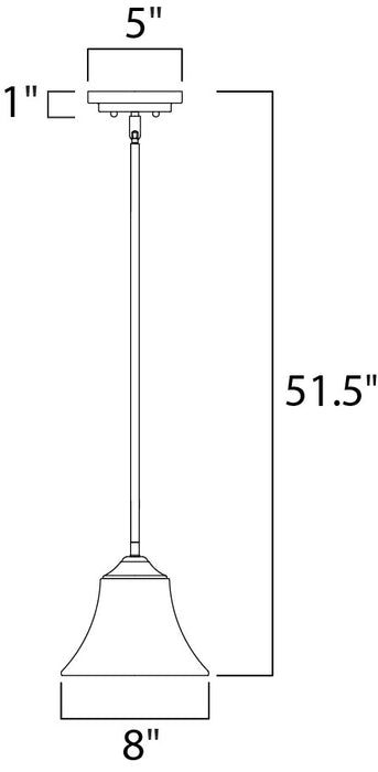 Maxim Aurora 1-Light Mini Pendant Model: 92090FTSN