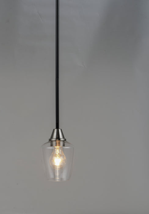 Maxim Goblet 1-Light Mini Pendant Model: 96120CLBKSN