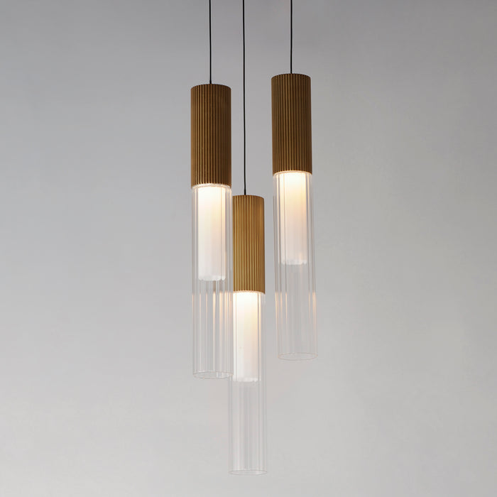 ET2 Reeds 3-Light LED Pendant Model: E11013-144GLD