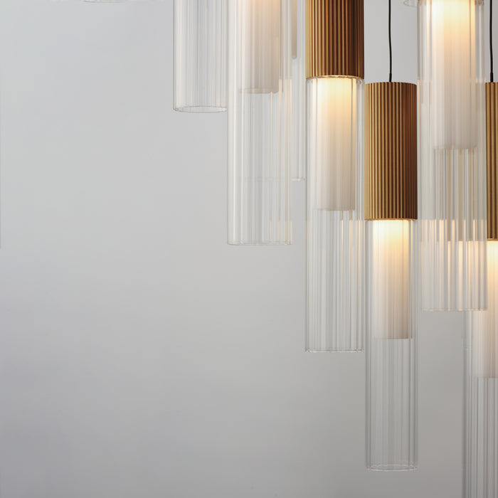 ET2 Reeds 12-Light LED Pendant Model: E11019-144GLD