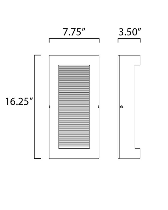 ET2 Boardwalk Medium LED Outdoor Wall Sconce Model: E14382-GSN