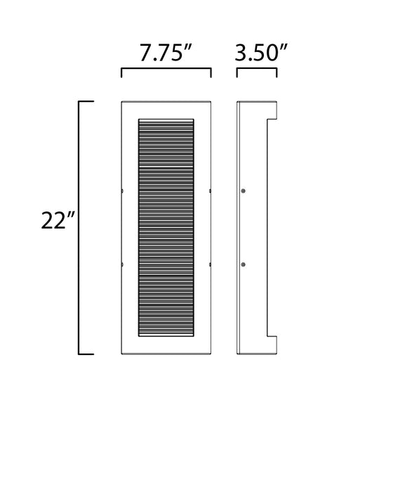 ET2 Boardwalk Large LED Outdoor Wall Sconce Model: E14384-GSN