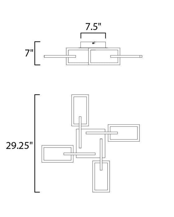 ET2 Link LED Flush Mount Model: E20352-SN