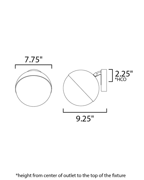 ET2 Half Moon LED Wall Sconce Model: E20369-92MG