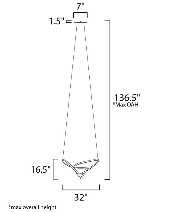 ET2 Perpetual 32 LED Pendant Model: E20454-BC