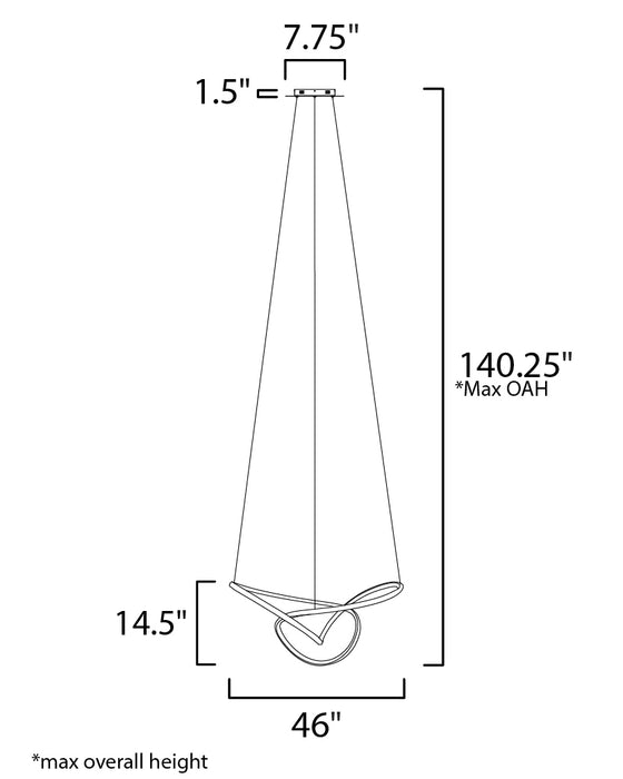 ET2 Perpetual 46 LED Pendant Model: E20456-BC