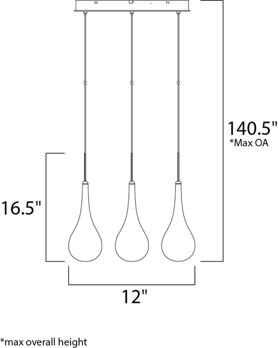 ET2 Larmes 9-Light LED Pendant Model: E20516-18PC