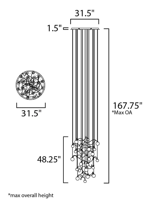 ET2 Bobble 24-Light LED Pendant Model: E20658-91PC