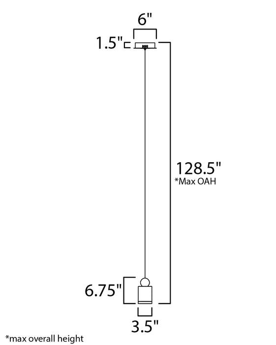 ET2 Nob LED Mini Pendant Model: E20860-75BKGLD