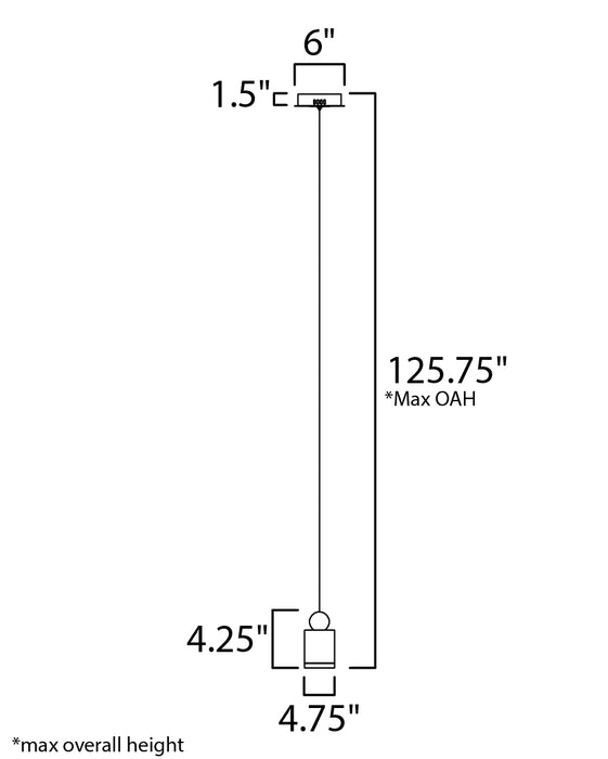 ET2 Nob LED Mini Pendant Model: E20861-75BKGLD