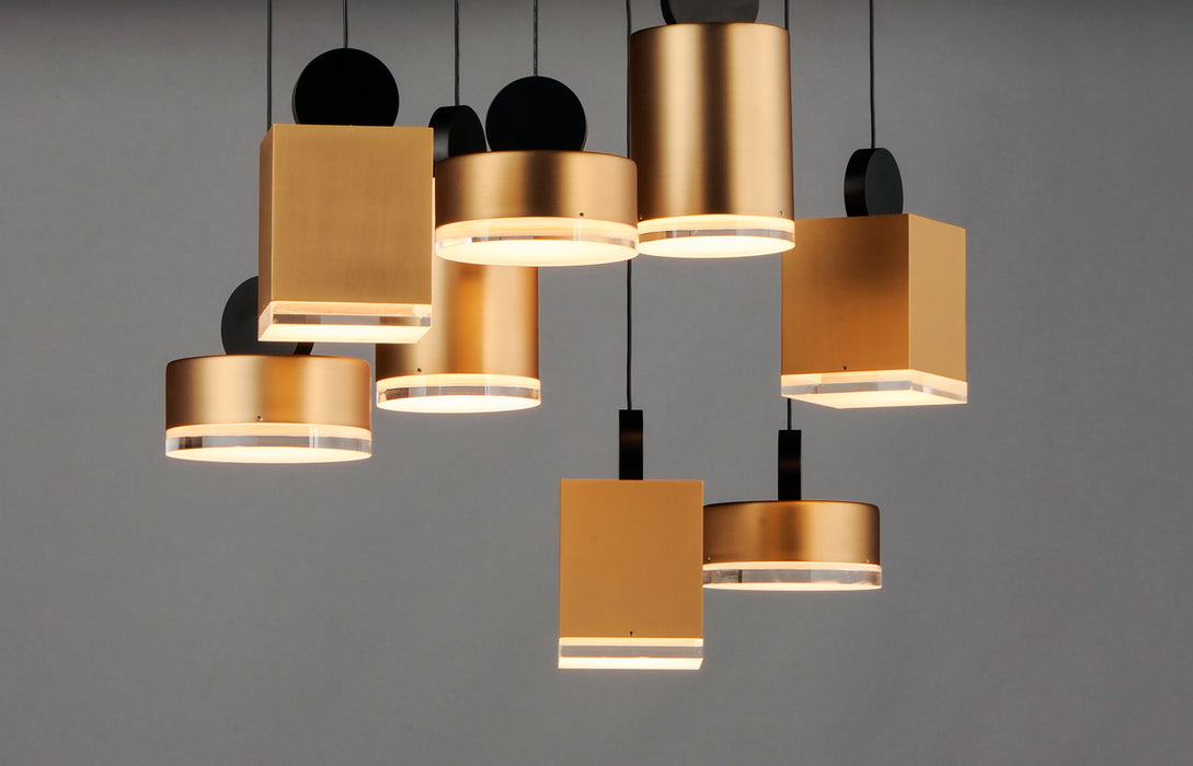 ET2 Nob 8-Light LED Pendant Model: E20867-75BKGLD