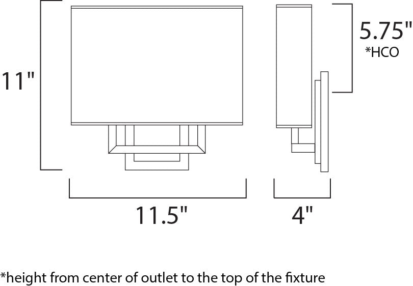 ET2 Edinburgh LED 4-Light Wall Mount Model: E21081-01SN