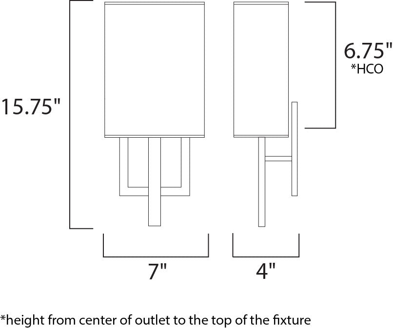 ET2 Edinburgh LED 2-Light Wall Mount Model: E21082-01SN