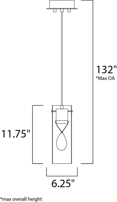 ET2 Solitaire 1-Light LED Pendant Model: E21111-18PC