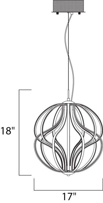 ET2 Aura 17 LED Pendant Model: E21174-PC