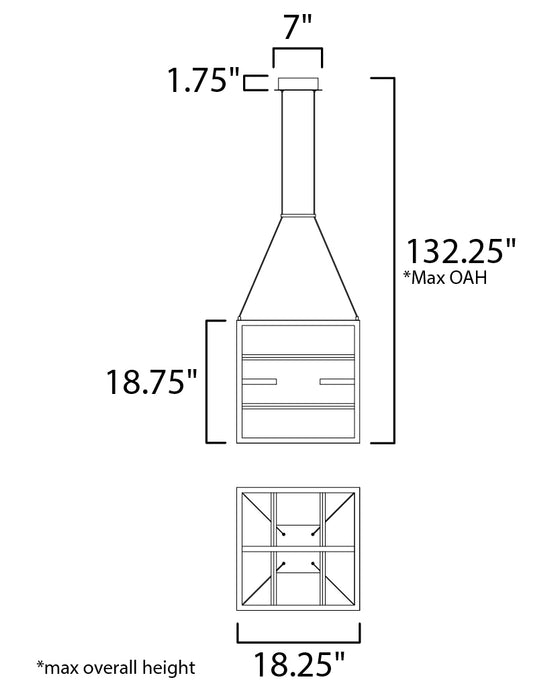 ET2 Chamber LED Pendant Model: E21224-BKGLD