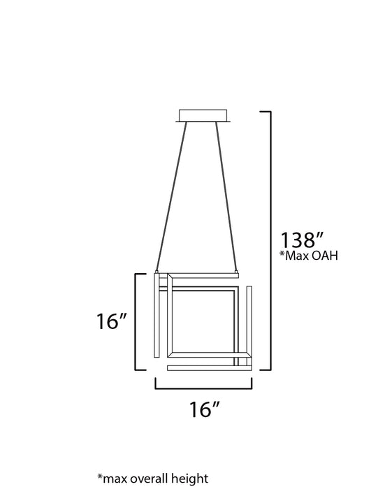 ET2 Penrose 16 LED Pendant Model: E21262-BK