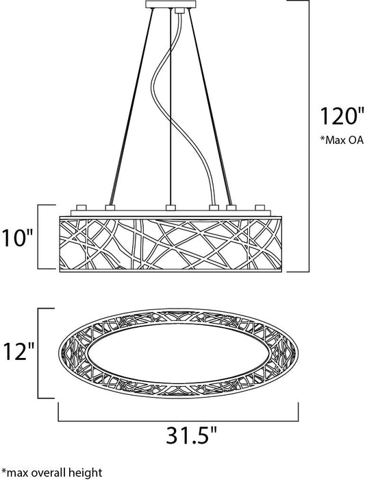 ET2 Inca 9-Light Pendant Model: E21310-10PC