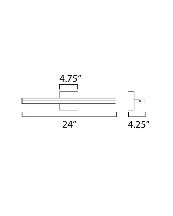 ET2 Hover 24 LED Wall Sconce Model: E21372-BK