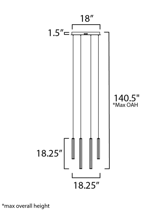 ET2 Hover 9-Light LED Pendant Model: E21377-BK