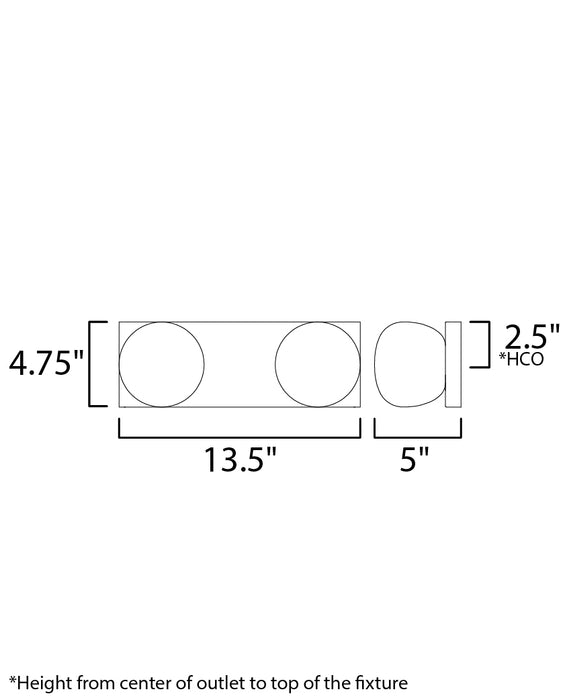 ET2 Pod 2-Light LED Bath Vanity Model: E21452-93BK