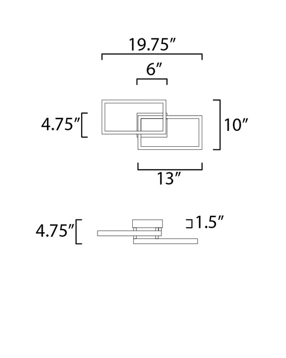 ET2 Traverse LED Outdoor Wall Sconce Model: E21511-BK