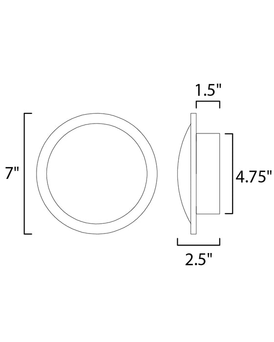 ET2 Saucer LED Flush Mount / Wall Sconce Model: E21540-90BKGLD