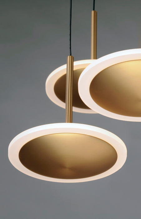 ET2 Saucer 3-Light LED Pendant Model: E21543-90BKGLD