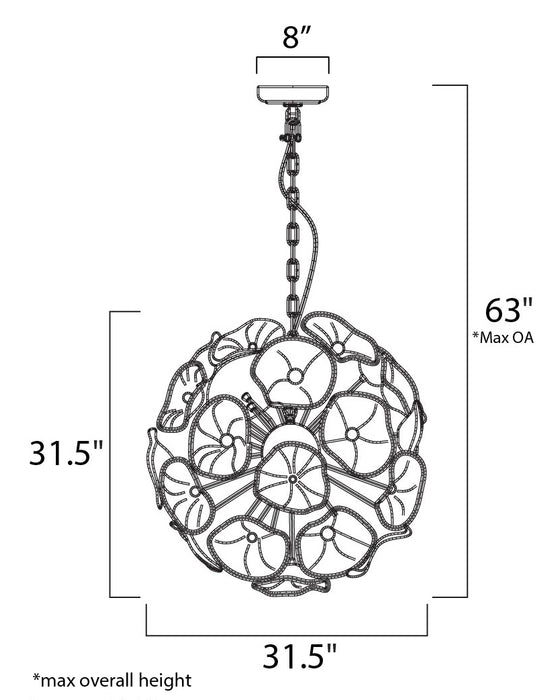 ET2 Fiori 28-Light Pendant Model: E22096-28