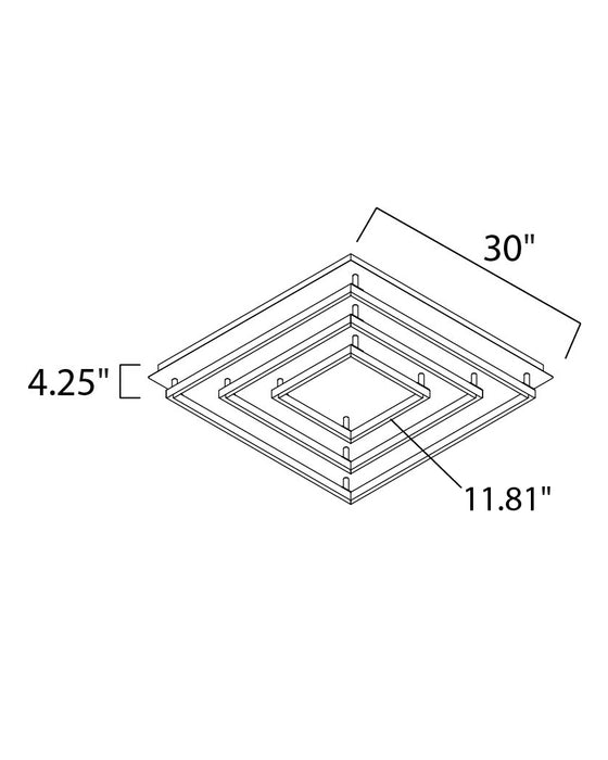 ET2 Quad Flush LED Mount Model: E22408-BZ