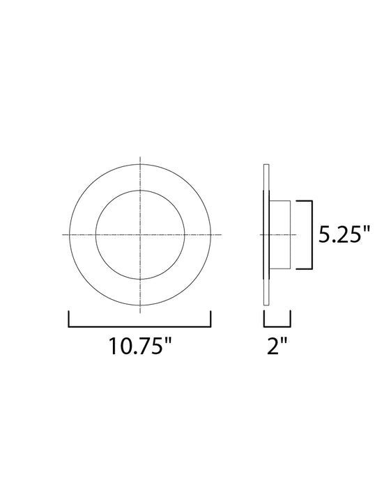 ET2 Saturn II LED Flush Mount/Wall Sconce Model: E22661-11MS