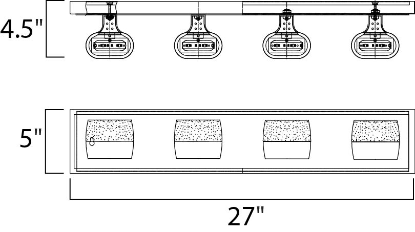 ET2 Volt 8-Light LED Bath Vanity Model: E22894-89PC