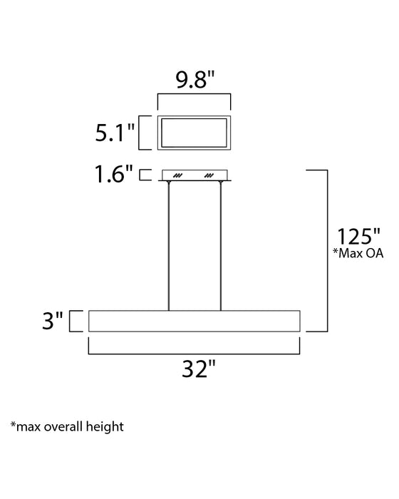 ET2 Blade LED Pendant Model: E22903-AL