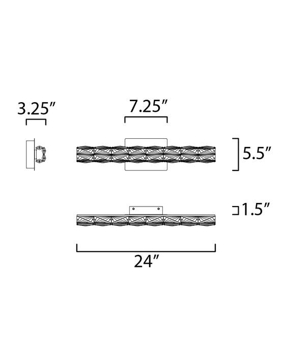 ET2 Zephyr 24 LED Bath Vanity Model: E23307-20PC