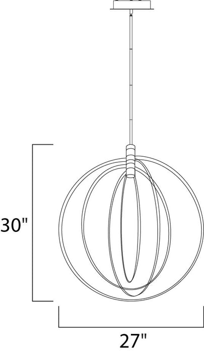 ET2 Concentric 27 LED Pendant Model: E24048-BZ