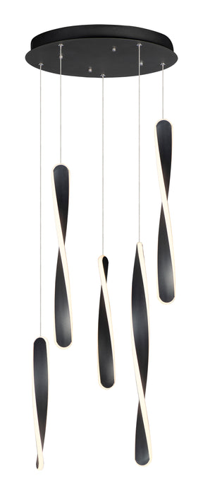 ET2 Pirouette 5-Light LED Pendant Model: E24154-BK