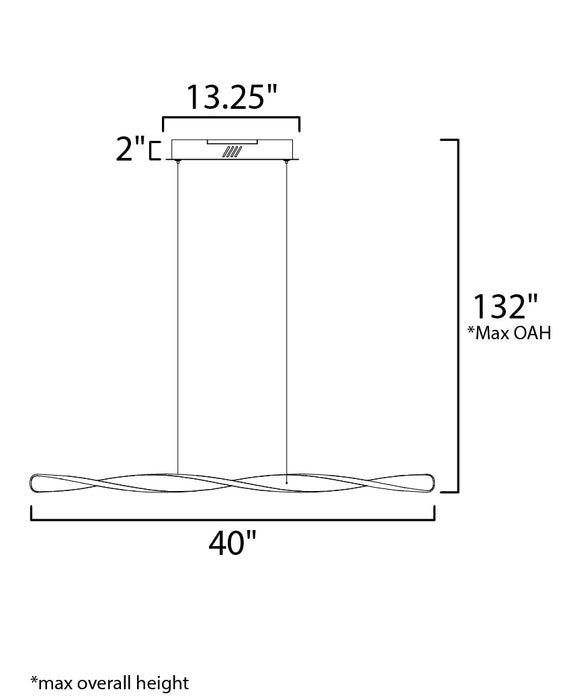 ET2 Pirouette 1-Light LED Pendant Model: E24155-BK