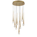 ET2 Pierce 9-Light LED Pendant Model: E24227-122GLD