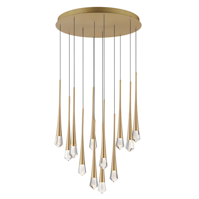 ET2 Pierce 12-Light LED Pendant Model: E24229-122GLD