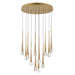 ET2 Pierce 12-Light LED Pendant Model: E24229-122GLD