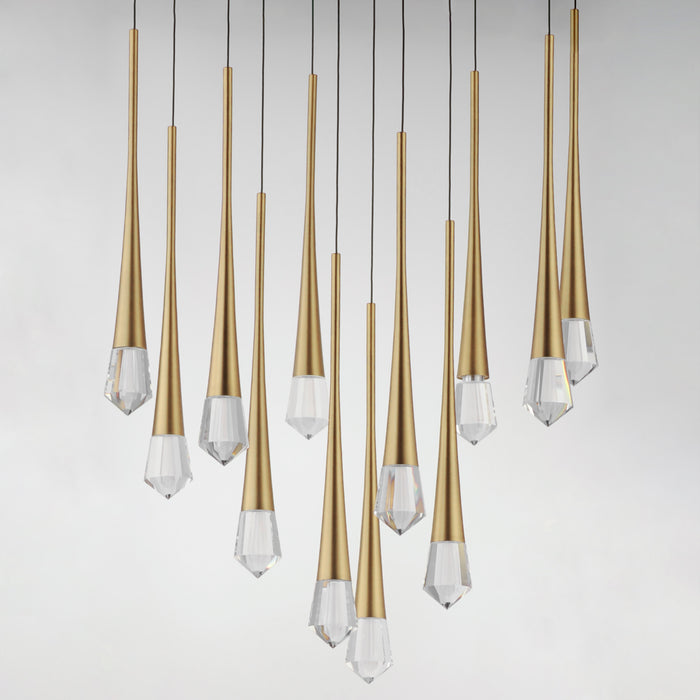 ET2 Pierce 12-Light LED Pendant Model: E24229-122GLD