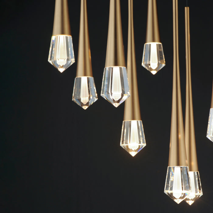 ET2 Pierce 12-Light LED Pendant Model: E24229-122GLD