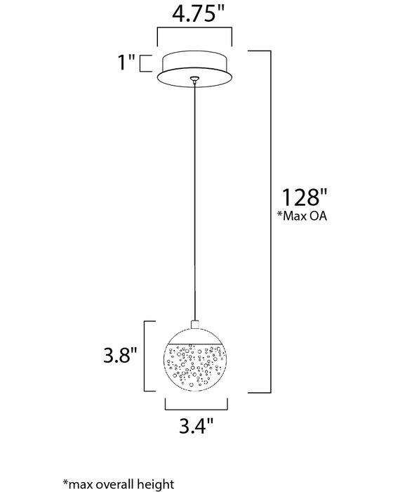 ET2 Orb II 1-Light LED Pendant Model: E24261-91PC