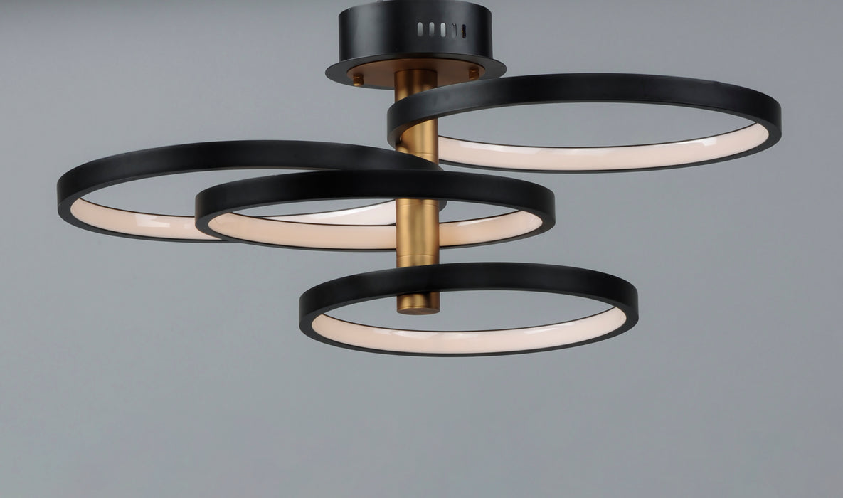 ET2 Hoopla 4-Light LED Semi-Flush Model: E24324-BKGLD