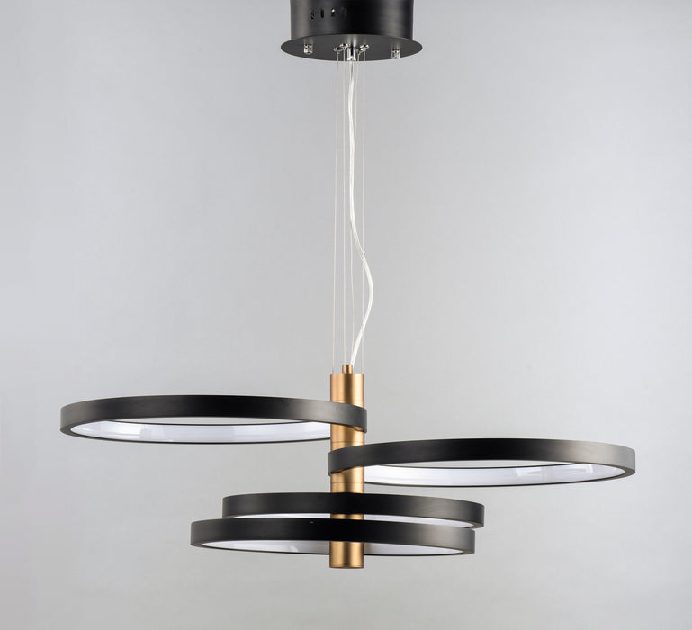 ET2 Hoopla 4-Light LED Pendant Model: E24326-BKGLD