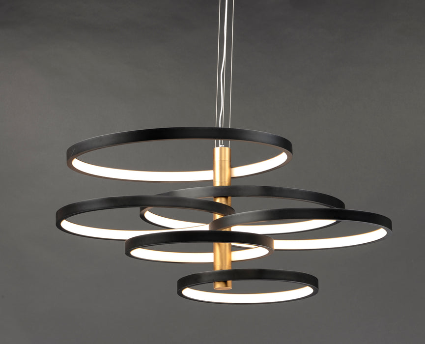 ET2 Hoopla 6-Light LED Pendant Model: E24327-BKGLD