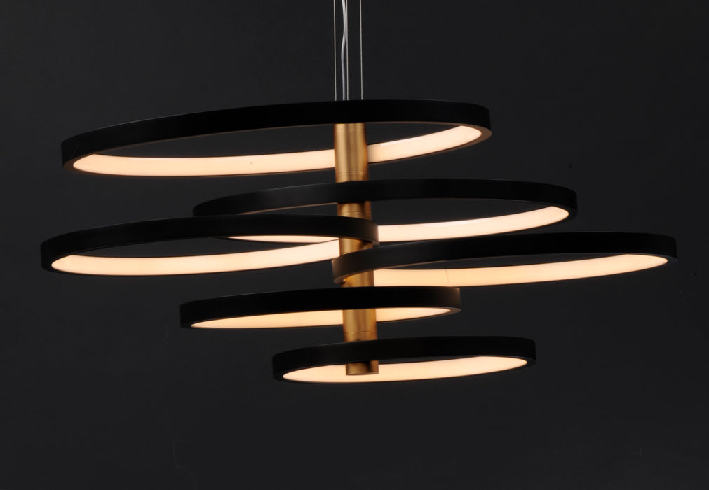 ET2 Hoopla 6-Light LED Pendant Model: E24327-BKGLD